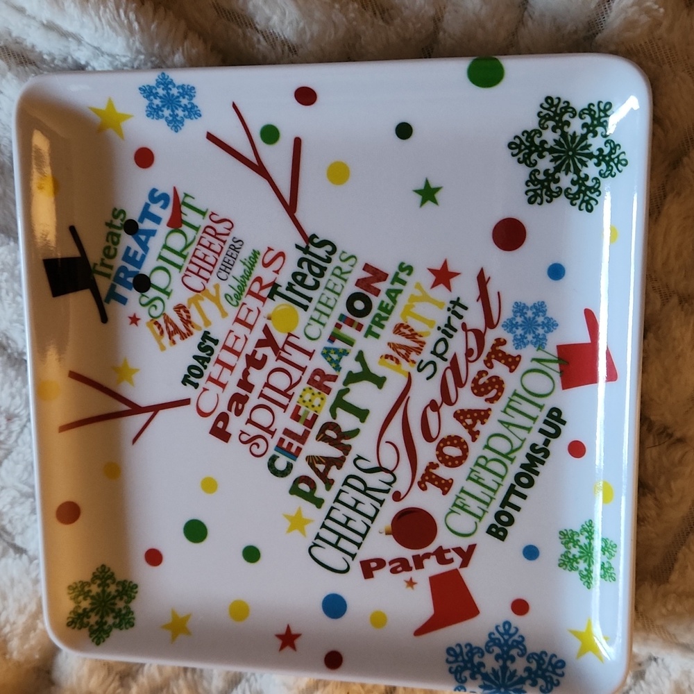Festive Square Party Plate